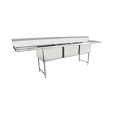 Empura Stainless EHD32424LR24 Sink 124"W X 29.5"D X 44.25"H Heavy Duty