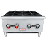 Empura Equipment EHP-4 Standard Duty Gas Hot Plate 23.6"W X 28.5"D X 13.7"H With 12" X 12" Cast Iron Top Grates