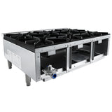 Empura Equipment EHP-6 Standard Duty Gas Hot Plate 35.6"W X 28.5"D X 13.7"H With 12" X 12" Cast Iron Top Grates
