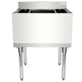 Empura Stainless EIB1824 Underbar Ice Bin 24"W X 18.5"D X 32.98"H 3" Backsplash