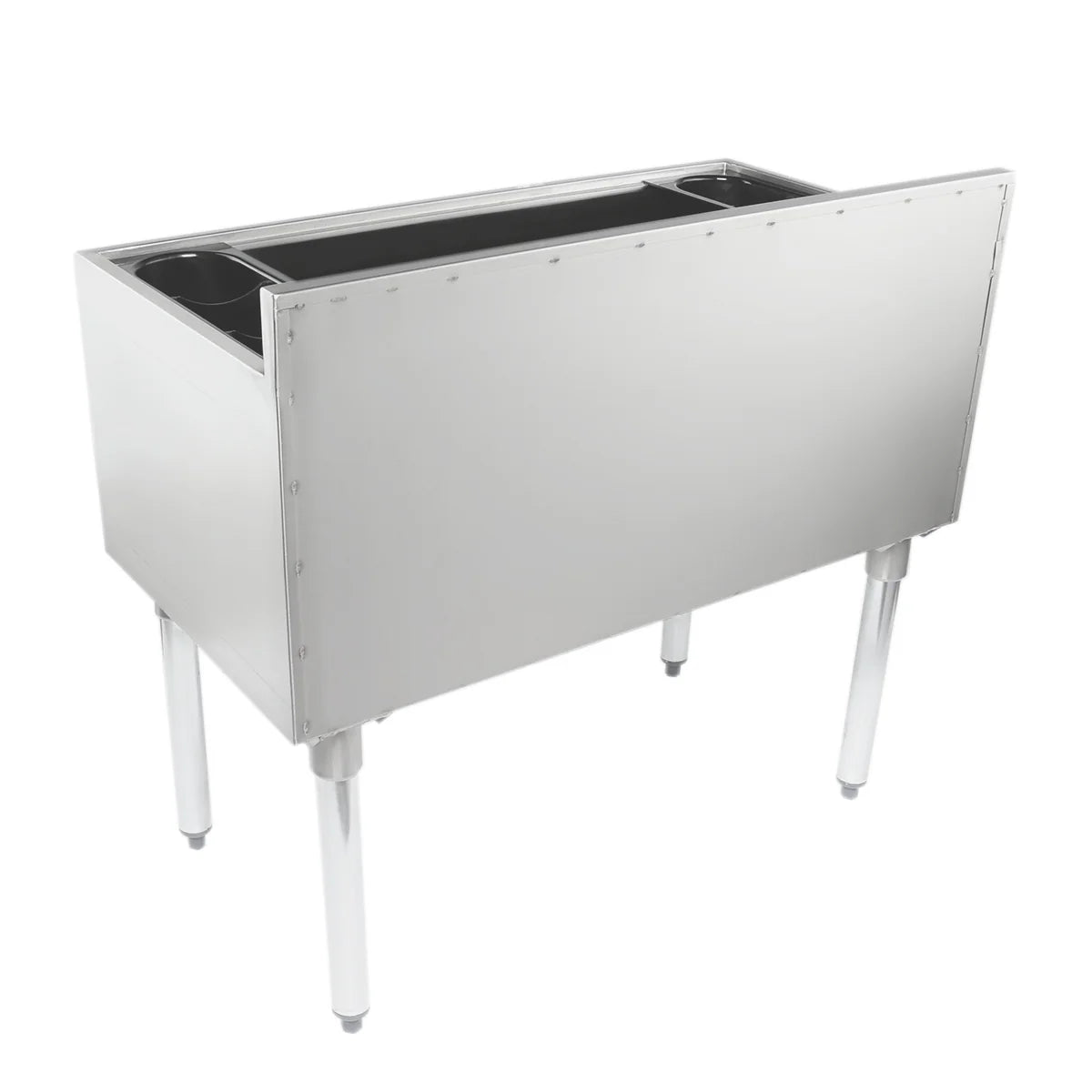Empura Stainless EIB1836 Underbar Ice Bin 36"W X 18.5"D X 32.98"H 3" Backsplash