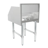 Empura Stainless ELS1823 Underbar Liquor Display Stand 18"W X 23"D X 33"H 18 Gauge 304 Ss Bottom/back/sides/hat Channel And Steps