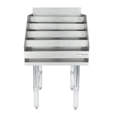 Empura Stainless ELS1823 Underbar Liquor Display Stand 18"W X 23"D X 33"H 18 Gauge 304 Ss Bottom/back/sides/hat Channel And Steps