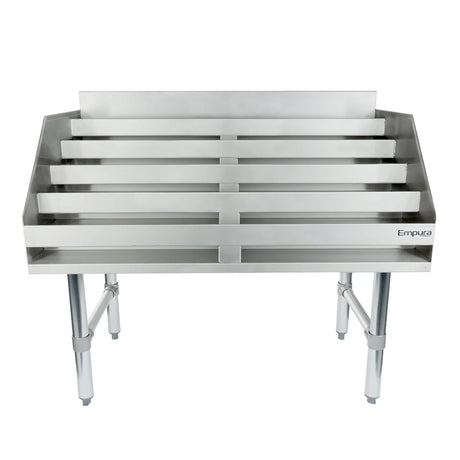Empura Stainless ELS3623 Underbar Liquor Display Stand 36"W X 23"D X 33"H 18 Gauge 304 Ss Bottom/back/sides/hat Channel And Steps