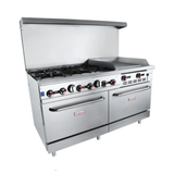 Empura Equipment E-GR-6024G_NG 60-Inch Wide Gas Restaurant Range With 24" X 21" Griddle Top 280000 BTU