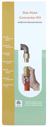 Empura Equipment EMGCK60 Gas Connector Hose Kit / Assembly 60" Mobile Gas Connector Hose Kit With 2 Elbows
