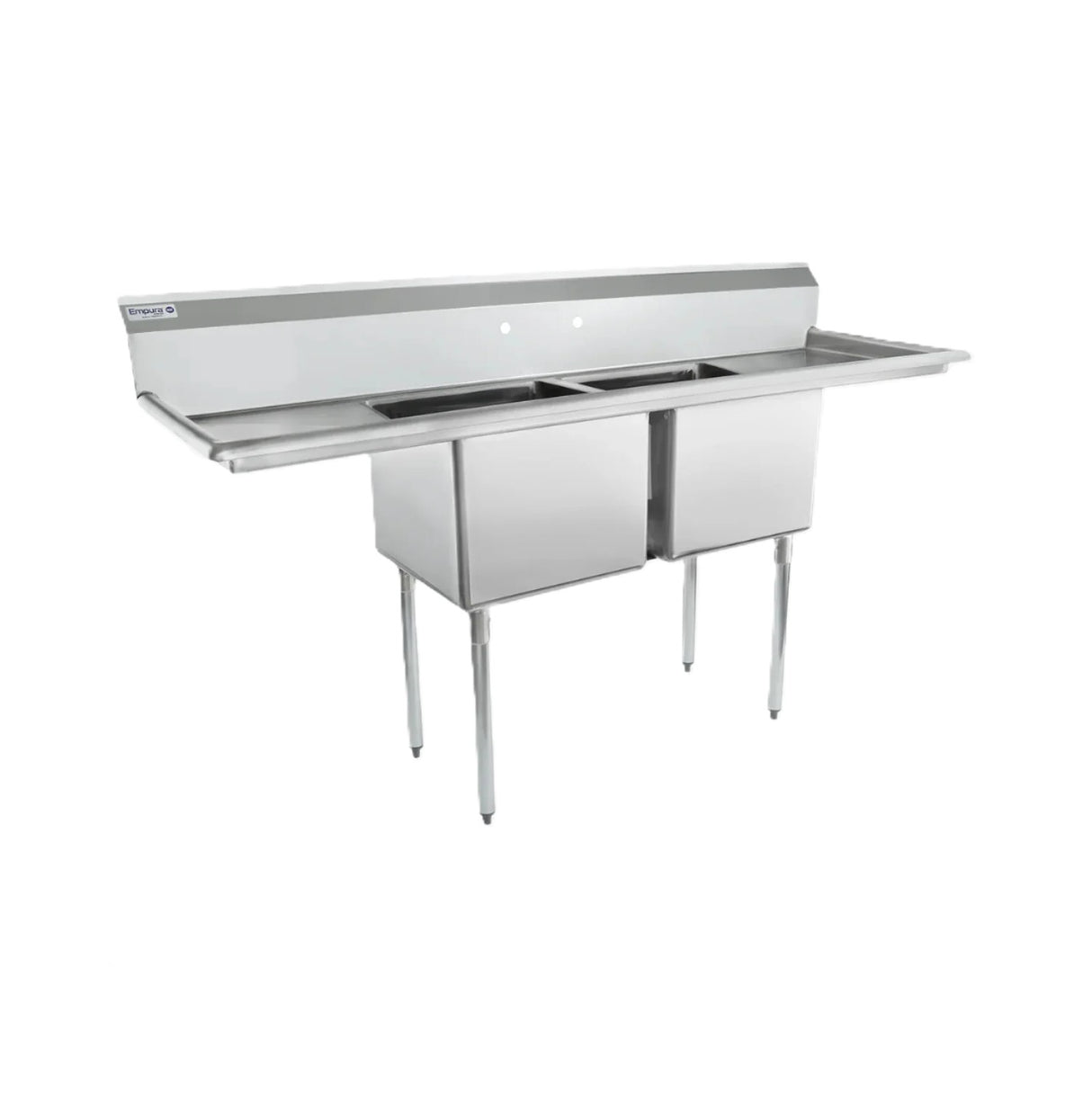 Empura Stainless ESD21818LR18 Sink 74"W X 23.5"D X 44.25"H (2) Compartment