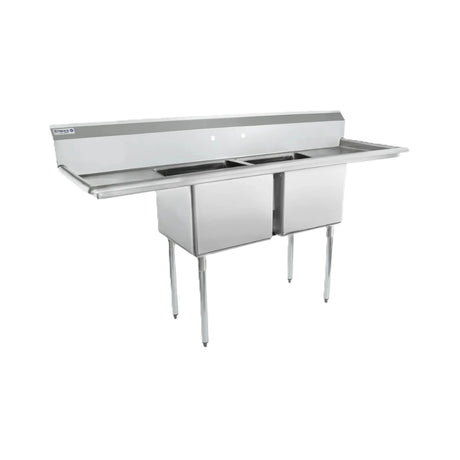 Empura Stainless ESD21818LR18 Sink 74"W X 23.5"D X 44.25"H (2) Compartment