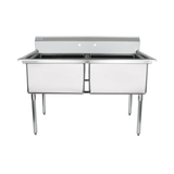 Empura Stainless ESD22424 Sink 55"W X 29.5"D X 44.25"H (2) Compartment