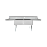 Empura Stainless ESD22424LR24 Sink 98"W X 29.5"D X 44.25"H (2) Compartment