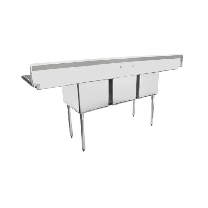 Empura Stainless ESD31620LR18 Sink 88"W X 25.5"D X 44.25"H (3) Compartment