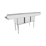 Empura Stainless ESD31620LR18 Sink 88"W X 25.5"D X 44.25"H (3) Compartment