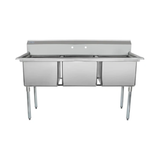 Empura Stainless ESD31818 Sink 63"W X 23.5"D X 44.25"H (3) Compartment