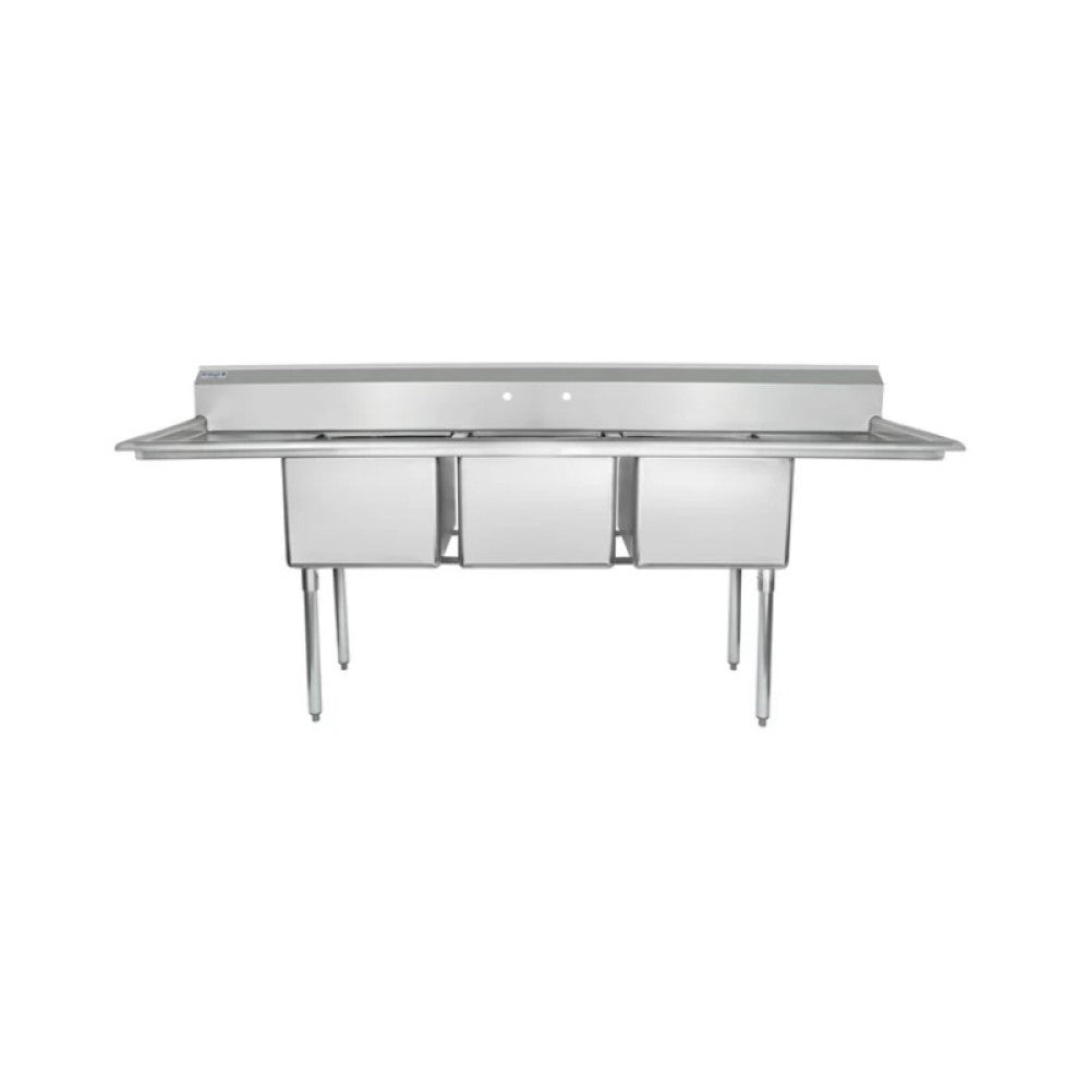 Empura Stainless ESD31818LR18 Sink 94"W X 23.5"D X 44.25"H (3) Compartment