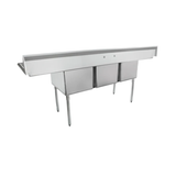Empura Stainless ESD31824LR18 Sink 94"W X 29.5"D X 44.25"H (3) Compartment