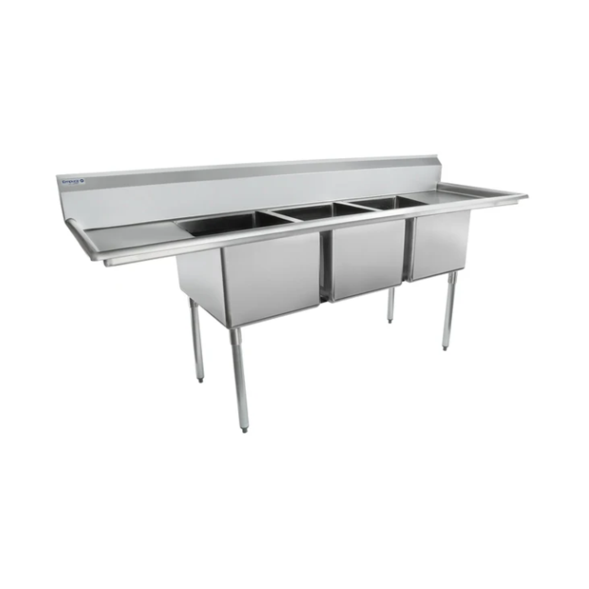 Empura Stainless ESD31824LR18 Sink 94"W X 29.5"D X 44.25"H (3) Compartment