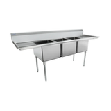 Empura Stainless ESD31824LR18 Sink 94"W X 29.5"D X 44.25"H (3) Compartment