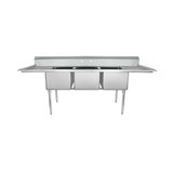 Empura Stainless ESD31824LR18 Sink 94"W X 29.5"D X 44.25"H (3) Compartment
