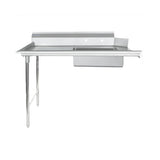 Empura Stainless E-SDT-48L Stainless Steel Soiled Dish Table Left Side 48"W X 30"D X 43.75"H