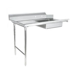 Empura Stainless E-SDT-48L Stainless Steel Soiled Dish Table Left Side 48"W X 30"D X 43.75"H