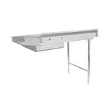 Empura Stainless E-SDT-48L Stainless Steel Soiled Dish Table Left Side 48"W X 30"D X 43.75"H