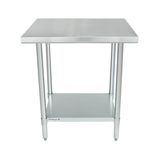 Empura Stainless EWT2430 Work Table 30"W X 24"D X 35"H Economy Duty