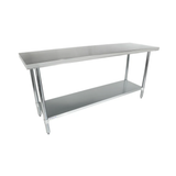 Empura Stainless EWT2472 Work Table 72"W X 24"D X 35"H Economy Duty