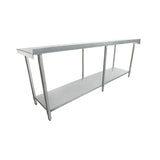 Empura Stainless EWT2B2496 Work Table 96"W X 24"D X 35"H Economy Duty