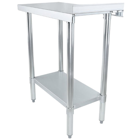 Empura Stainless FT1530E Filler Table 15"W X 30"D X 34.75"H 18 Gauge 430 Stainless Steel