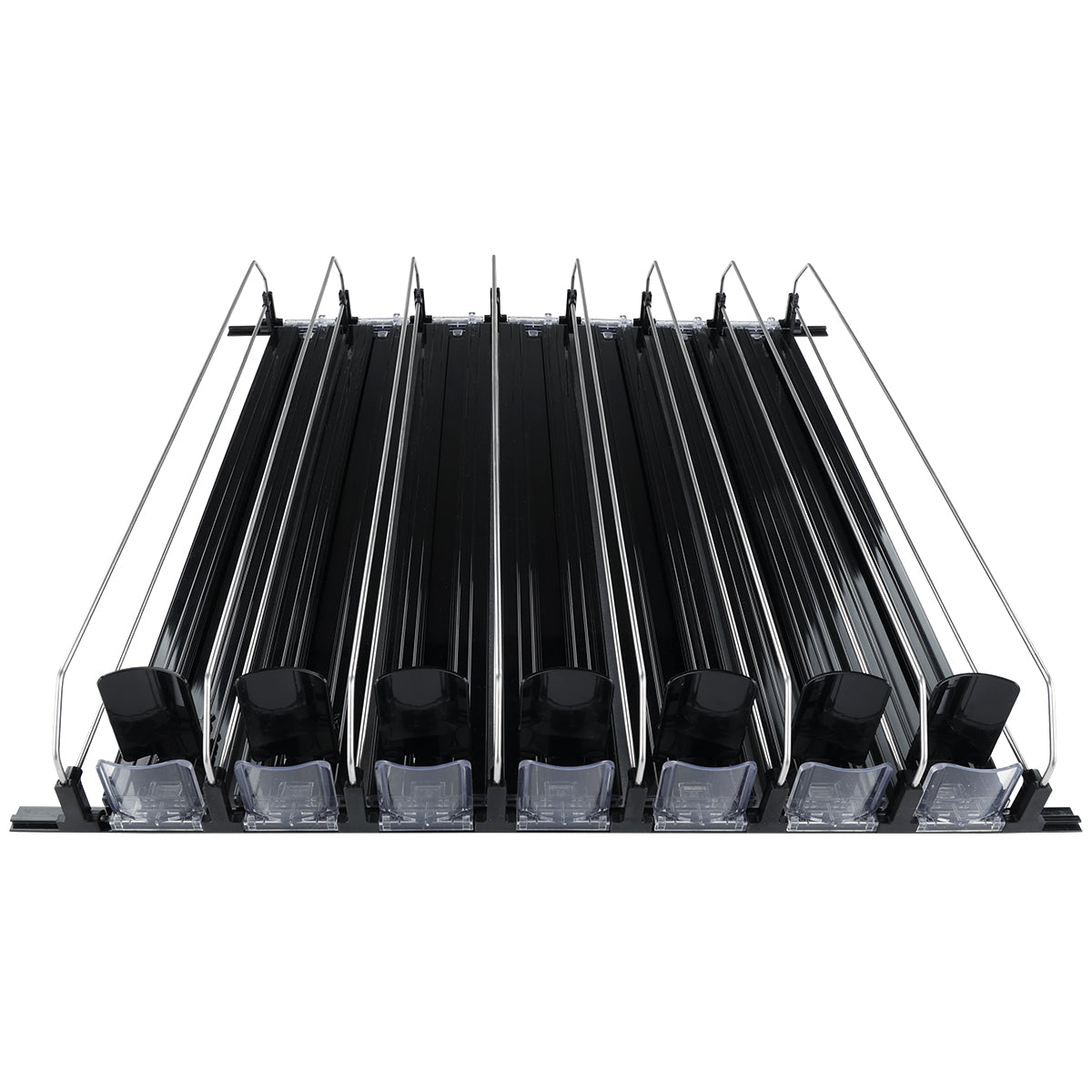 Optional Black 7 Lane Pusher Bundle Per Shelf Add-on Accessory Compatible with ESM-50B