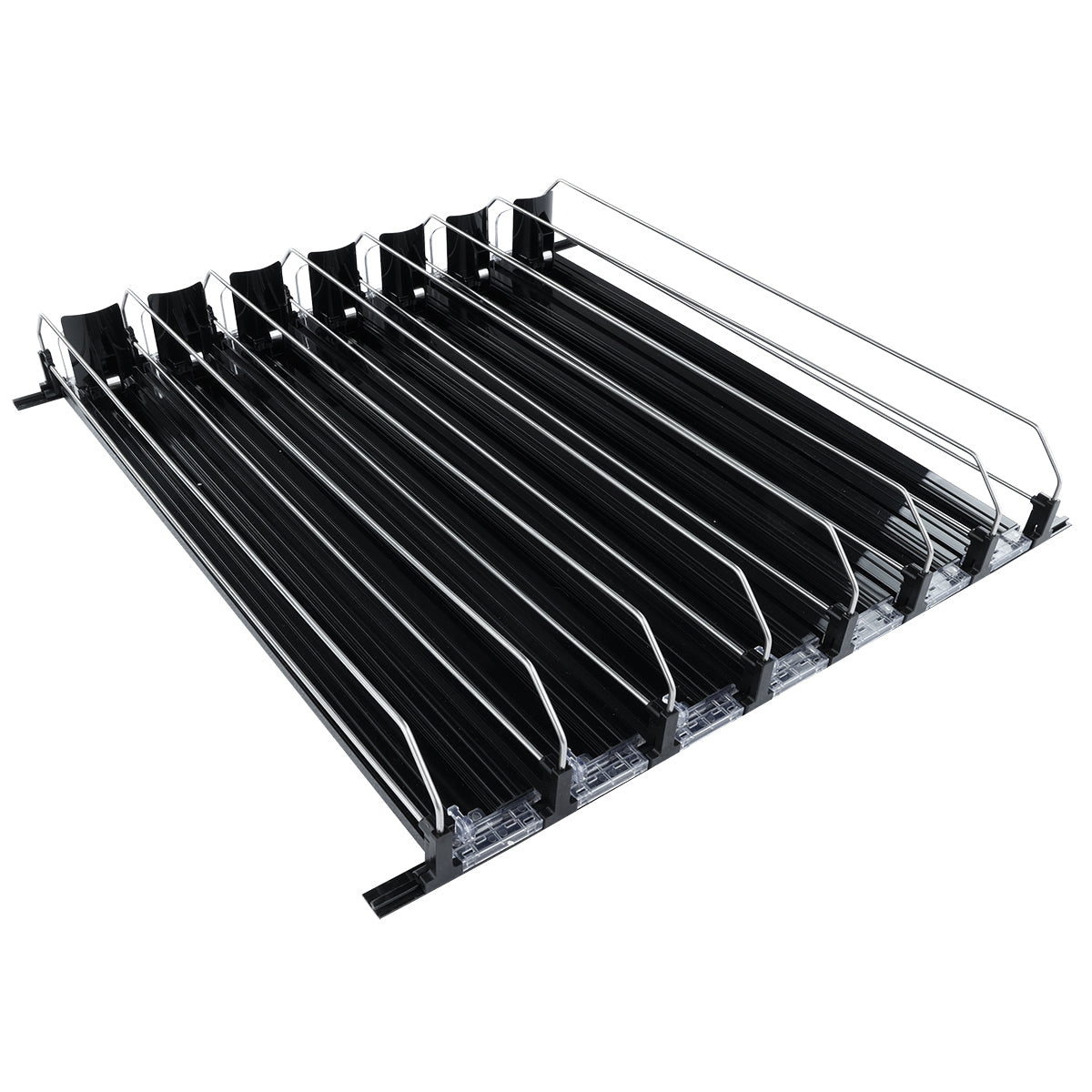 Optional Black 7 Lane Pusher Bundle Per Shelf Add-on Accessory Compatible with ESM-50B
