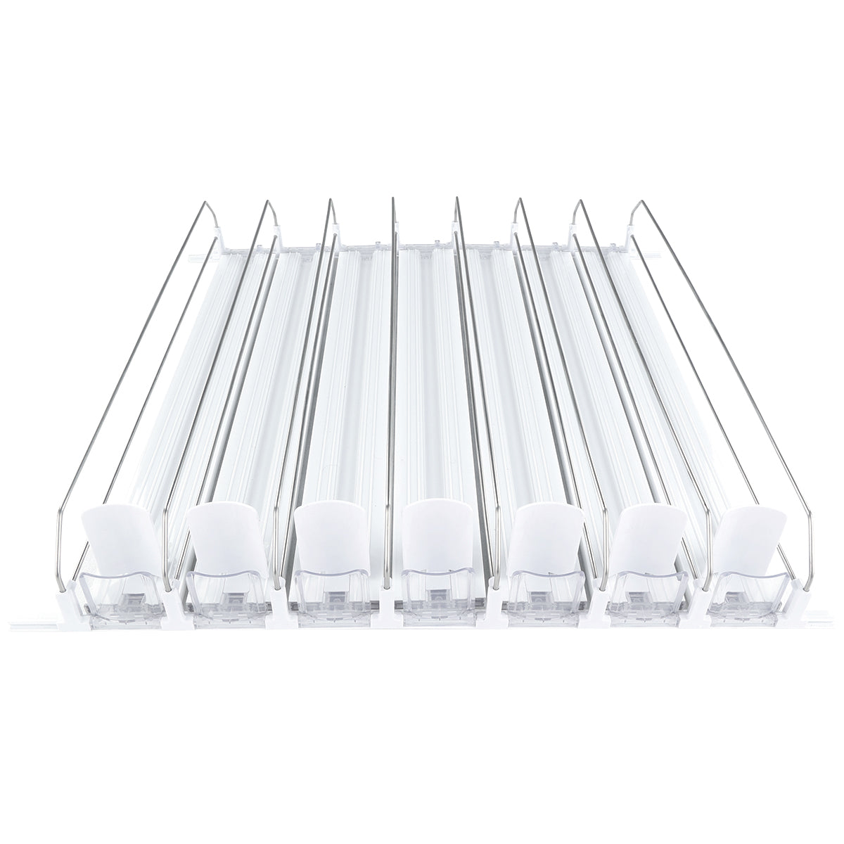 Optional White 7 Lane Pusher Bundle Per Shelf Add-on Accessory Compatible with EGM-50W