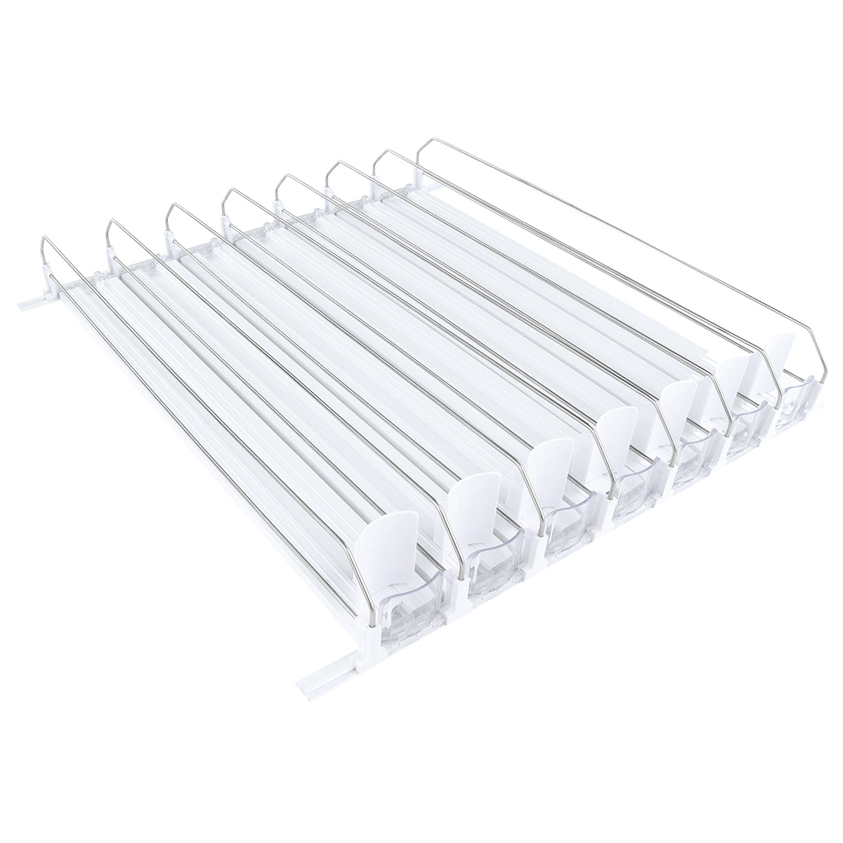 Optional White 7 Lane Pusher Bundle Per Shelf Add-on Accessory Compatible with ESM-50W
