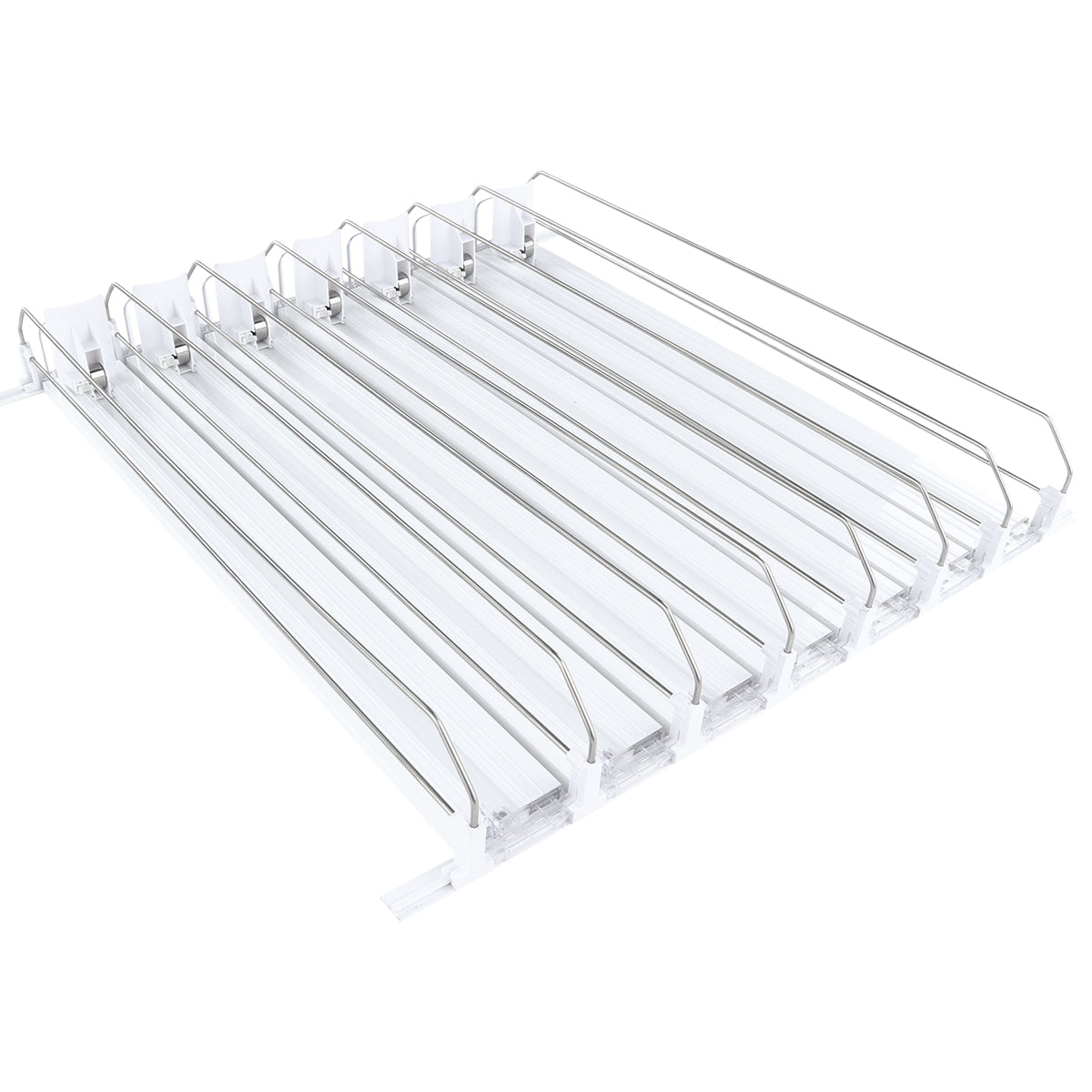Optional White 7 Lane Pusher Bundle Per Shelf Add-on Accessory Compatible with EGM-50W