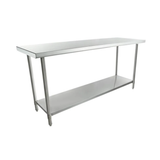 Empura Stainless SWT2472 Work Table 72"W X 24"D X 35"H Super Duty No Backsplash