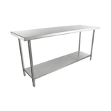 Empura Stainless SWT2472 Work Table 72"W X 24"D X 35"H Super Duty No Backsplash