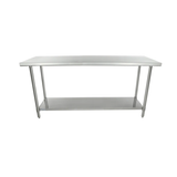 Empura Stainless SWT2472 Work Table 72"W X 24"D X 35"H Super Duty No Backsplash