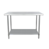 Empura Stainless SWT3048 Work Table 48"W X 30"D X 35"H Super Duty No Backsplash