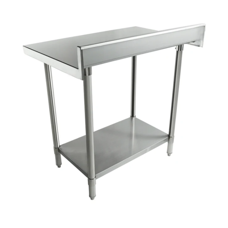 Empura Stainless SWT4B2436 Work Table 36"W X 24"D X 35"H Super Duty 4 Inch Backsplash