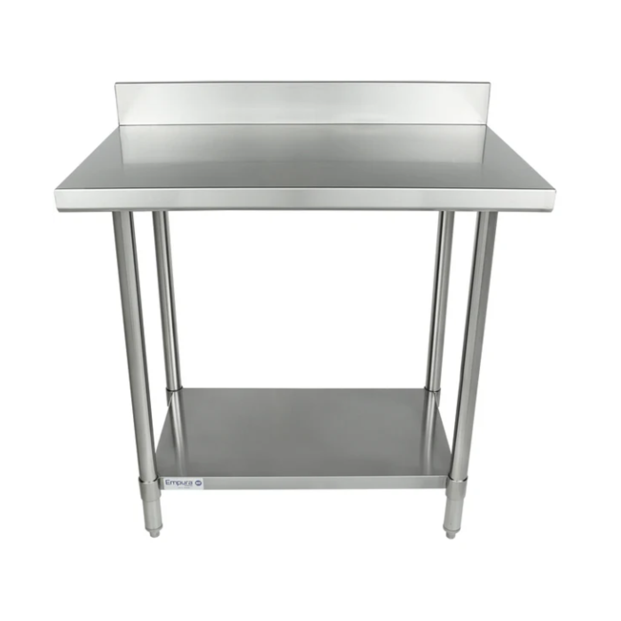 Empura Stainless SWT4B2436 Work Table 36"W X 24"D X 35"H Super Duty 4 Inch Backsplash