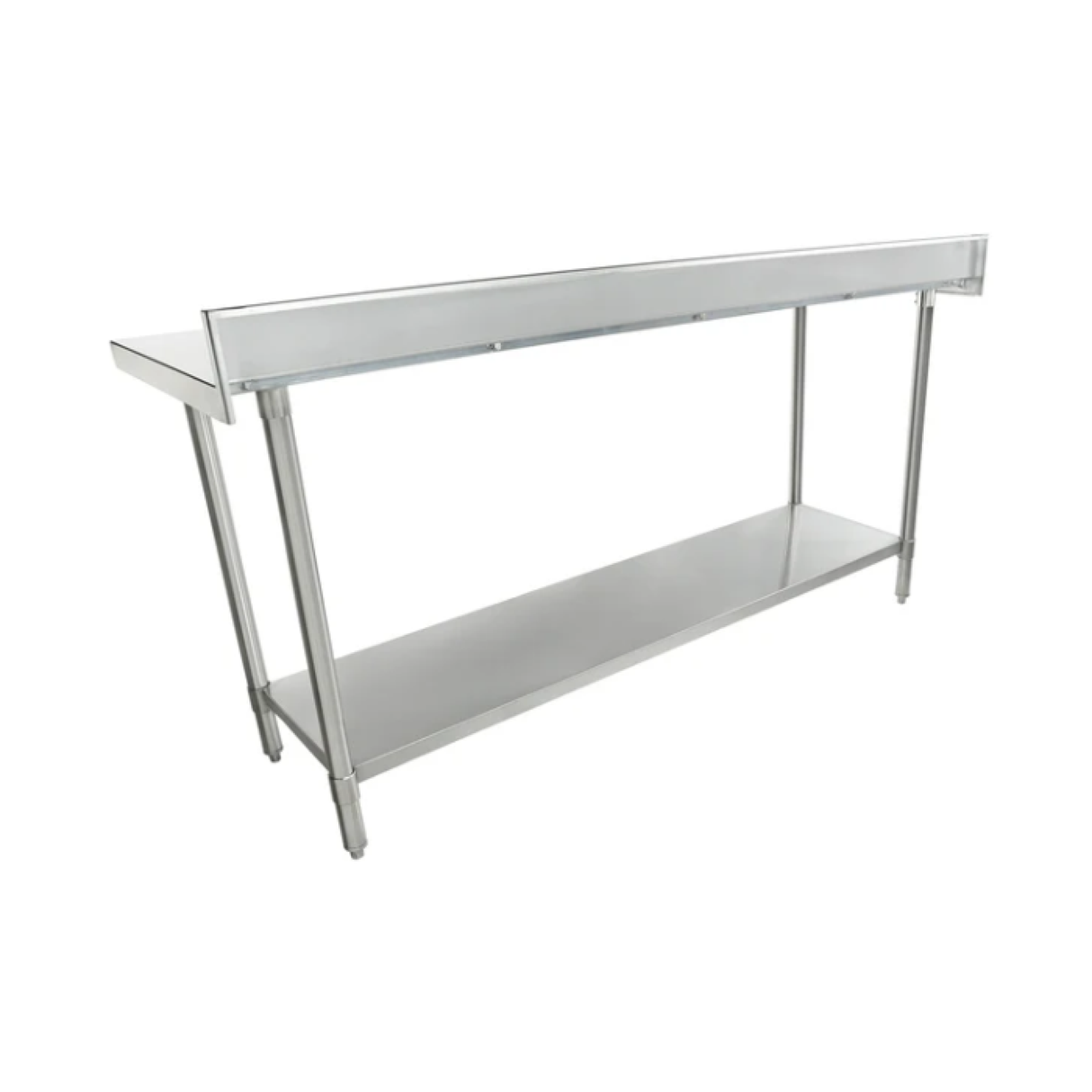 Empura Stainless SWT4B2472 Work Table 72"W X 24"D X 35"H Super Duty 4 Inch Backsplash