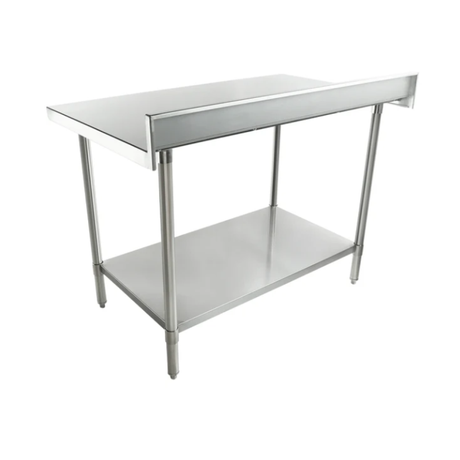 Empura Stainless SWT4B3048 Work Table 48"W X 30"D X 35"H Super Duty 4 Inch Backsplash