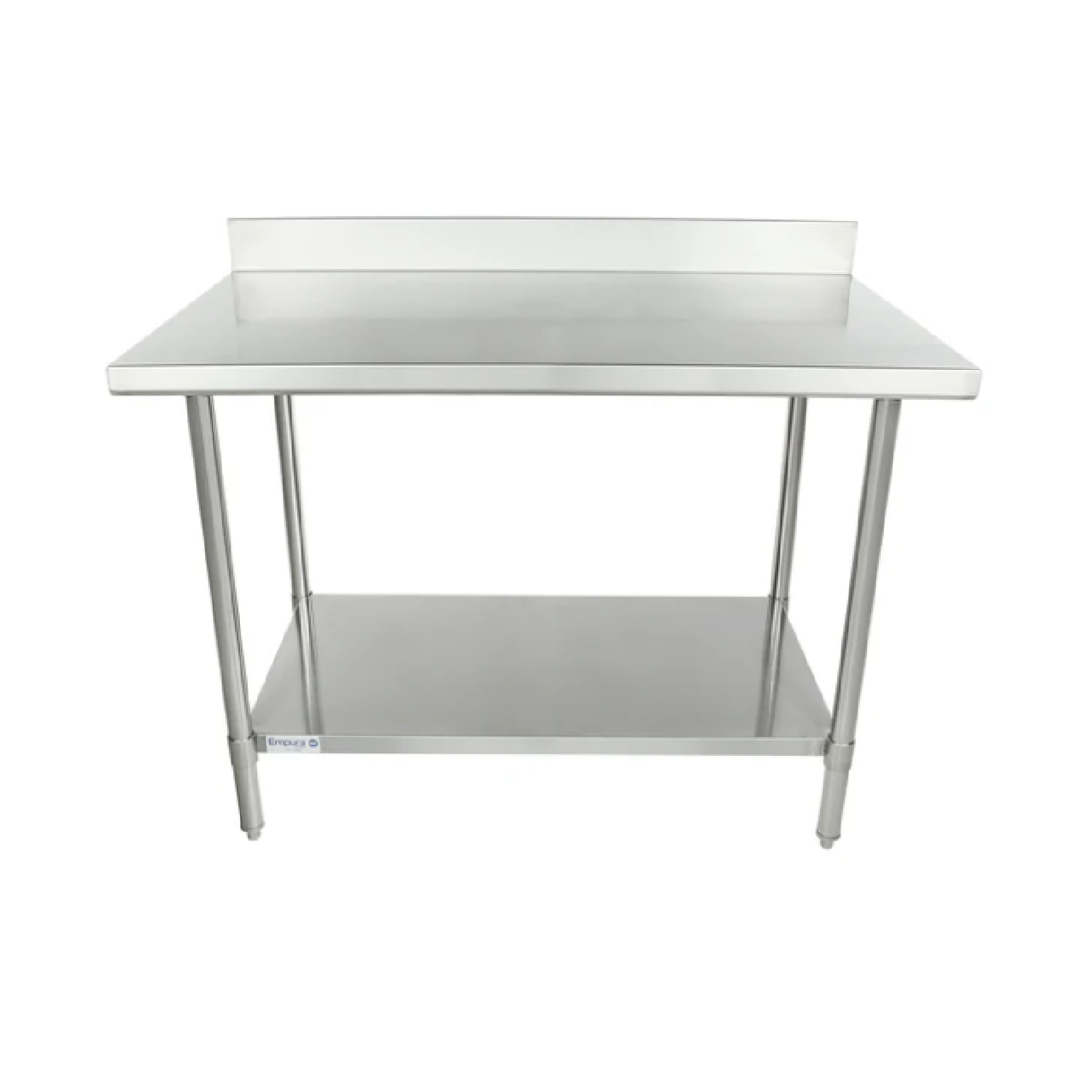 Empura Stainless SWT4B3048 Work Table 48"W X 30"D X 35"H Super Duty 4 Inch Backsplash