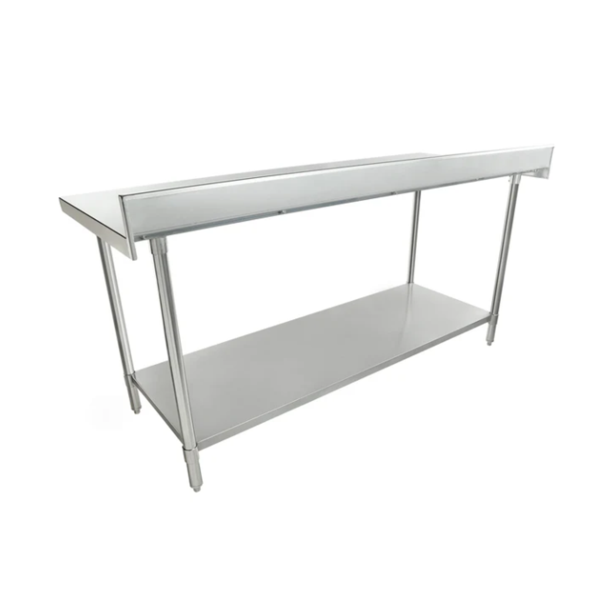 Empura Stainless SWT4B3072 Work Table 72"W X 30"D X 35"H 4 Inch Backsplash