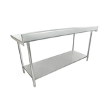 Empura Stainless SWT4B3072 Work Table 72"W X 30"D X 35"H 4 Inch Backsplash