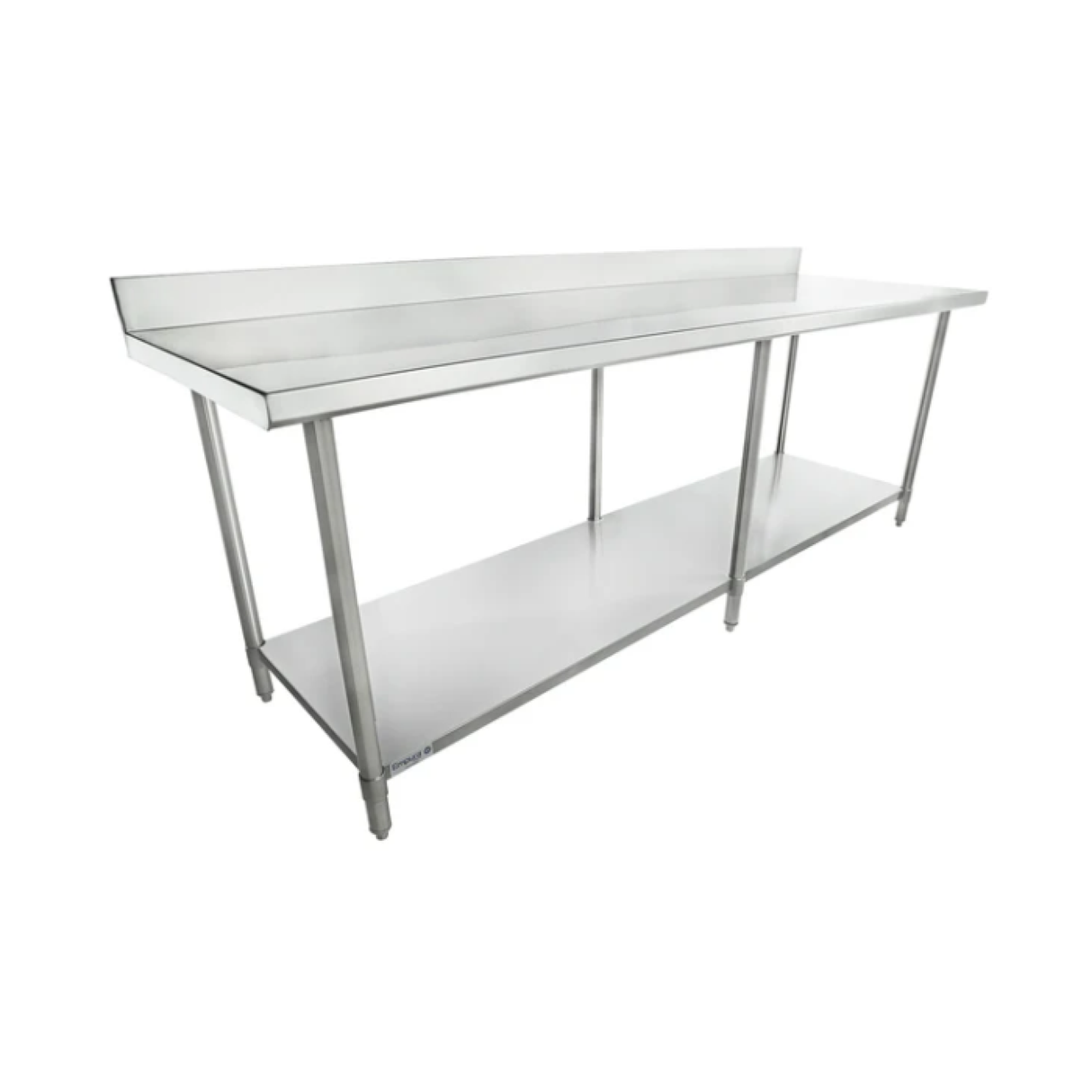 Empura Stainless SWT4B3096 Work Table 96"W X 30"D X 35"H Super Duty 4 Inch Backsplash