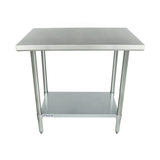 Empura Stainless WT2436 Work Table 36"W X 24"D X 35"H No Backsplash