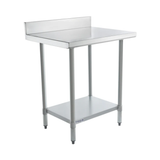Empura Stainless WT4B2430 Work Table 30"W X 24"D X 35"H Standard Duty 4 Inch Backsplash