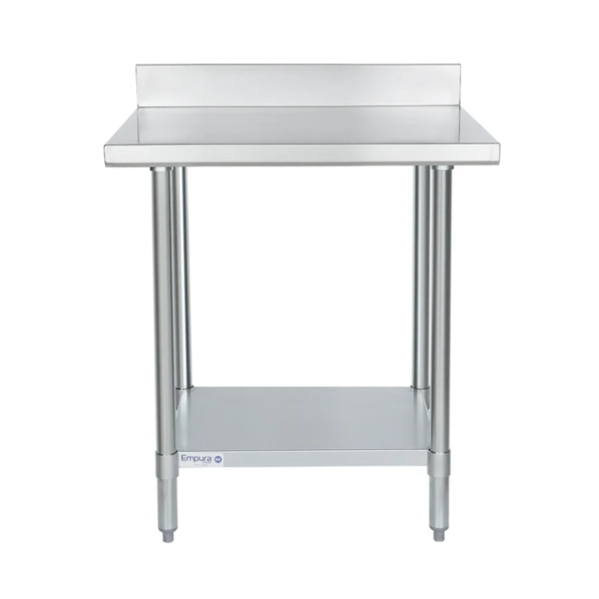 Empura Stainless WT4B2430 Work Table 30"W X 24"D X 35"H Standard Duty 4 Inch Backsplash