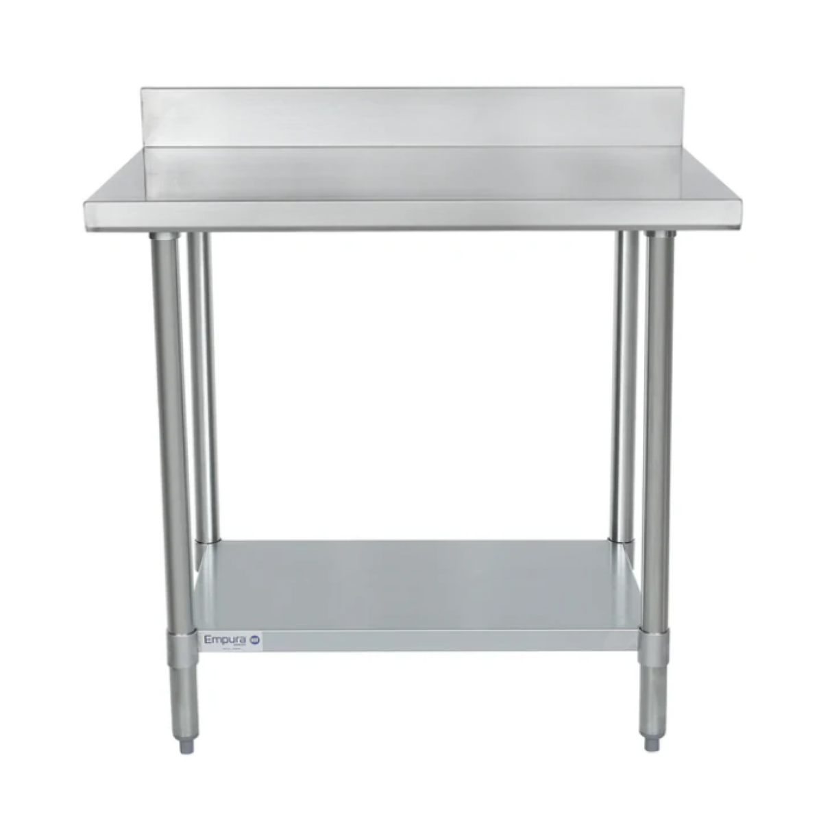 Empura Stainless WT4B2436 Work Table 36"W X 24"D X 35"H Standard Duty 4 Inch Backsplash